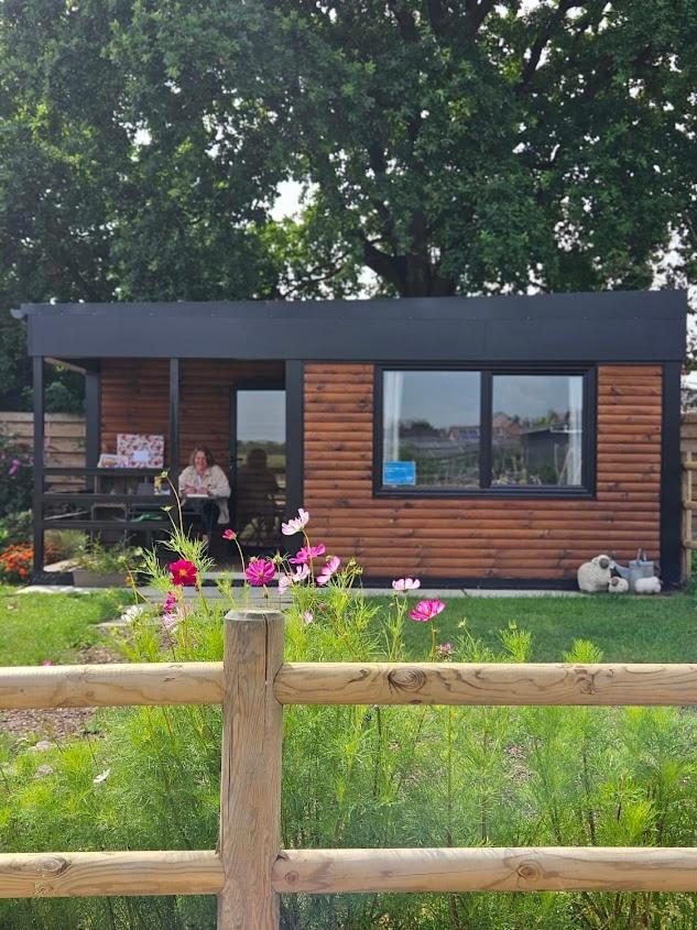 Houten Huisje Tussen Paarden Nieuwerkerken Exterior photo